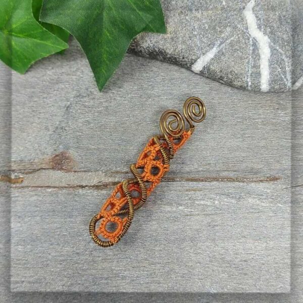 dreadschmuck dreadspirale dreadperle antikbronze orange spirale haarschmuck dreadlock schmuck