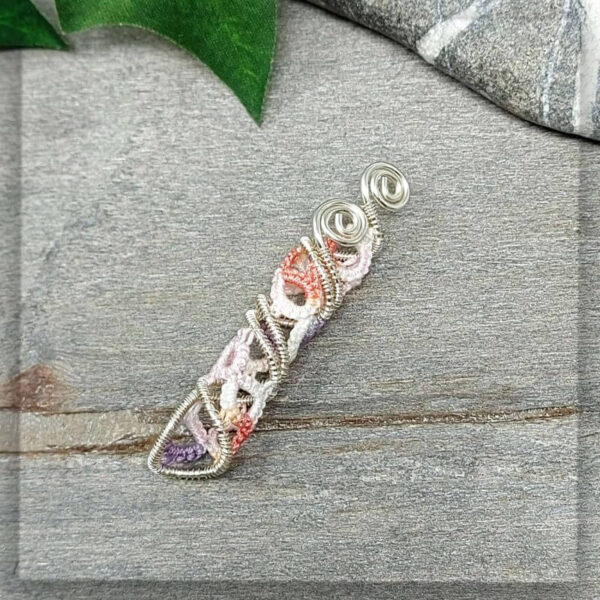 dreadschmuck dreadspirale dreadperle silber pastell lila apricot haarschmuck für dreadlocks