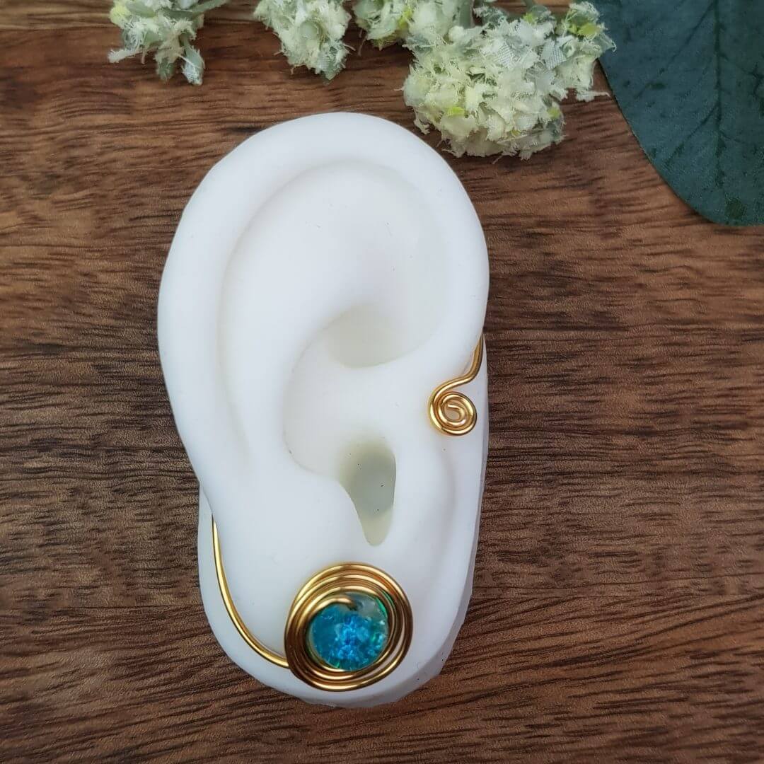 Ohrmanschette Blau, 3 Varianten