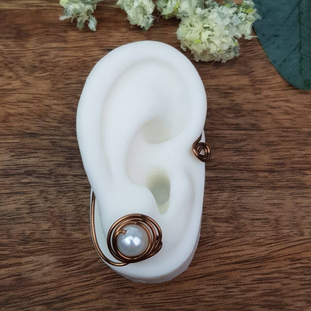 Ohrmanschette Weiß, 3 Varianten