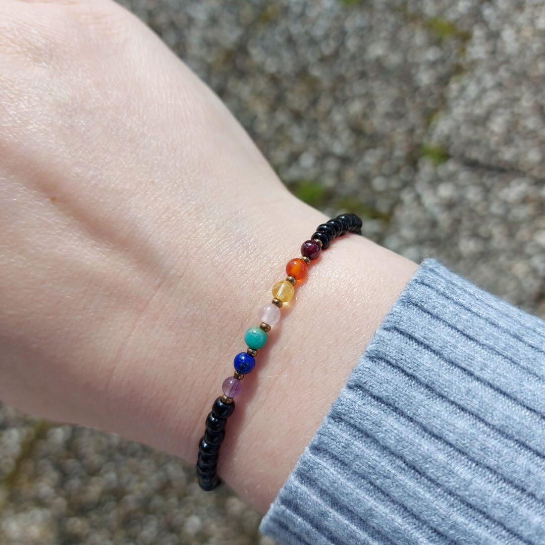 Chakra Armband mit Edelsteinen