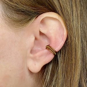 ear cuff ohrklemme ohrmanschette ohrschmuck fakepiercing earclimber antikbronze ring schlicht