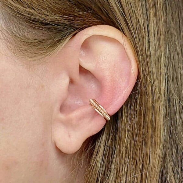 ear cuff ohrklemme ohrschmuck ohrmanschette roségold earclimber fakepiercing ring schlicht