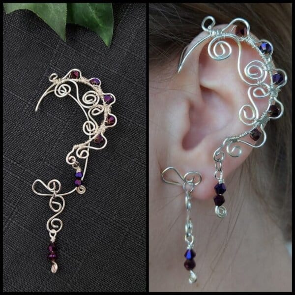 Ohrmanschette Fairytale Wave/Lila