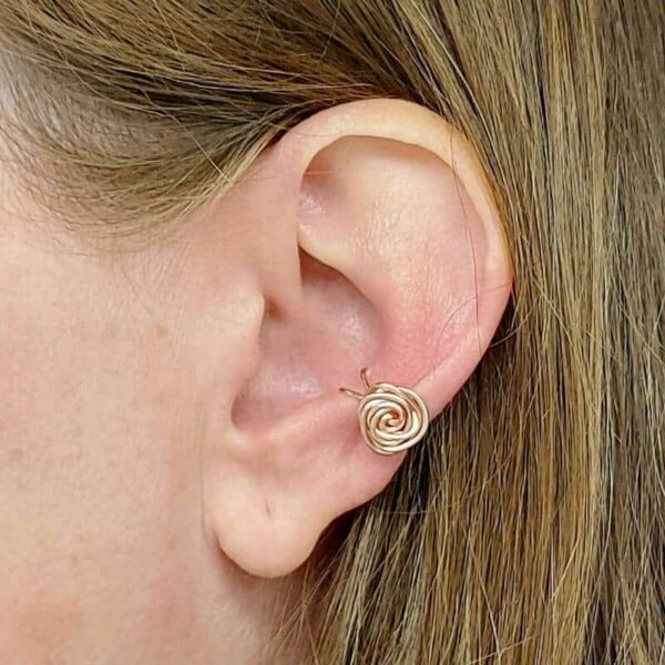 ear cuff ohrklemme ohrmanschette ohrschmuck earclimber fakepiercing roségold rose
