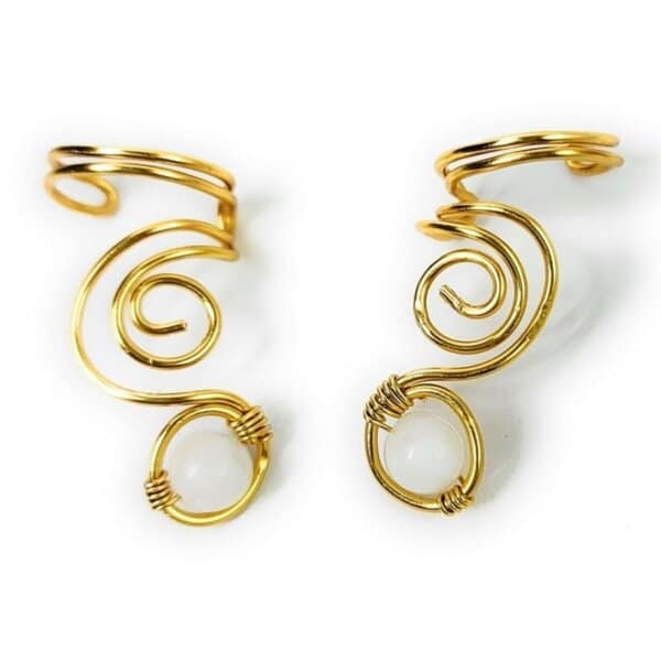 Ear Cuff "Vortex" Gold/Mondstein