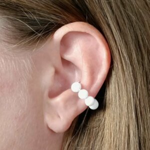 Ear Cuff Perlenring Weiß AB