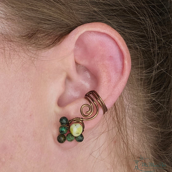 Ear Cuff Vortex 2.0 Antikbronze Howlith